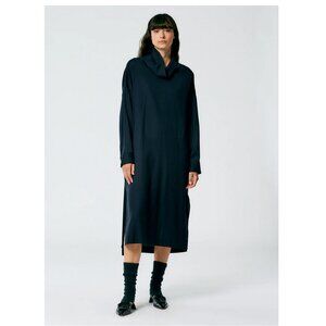 Tibi Lyocell Drape Cowl Neck Dress